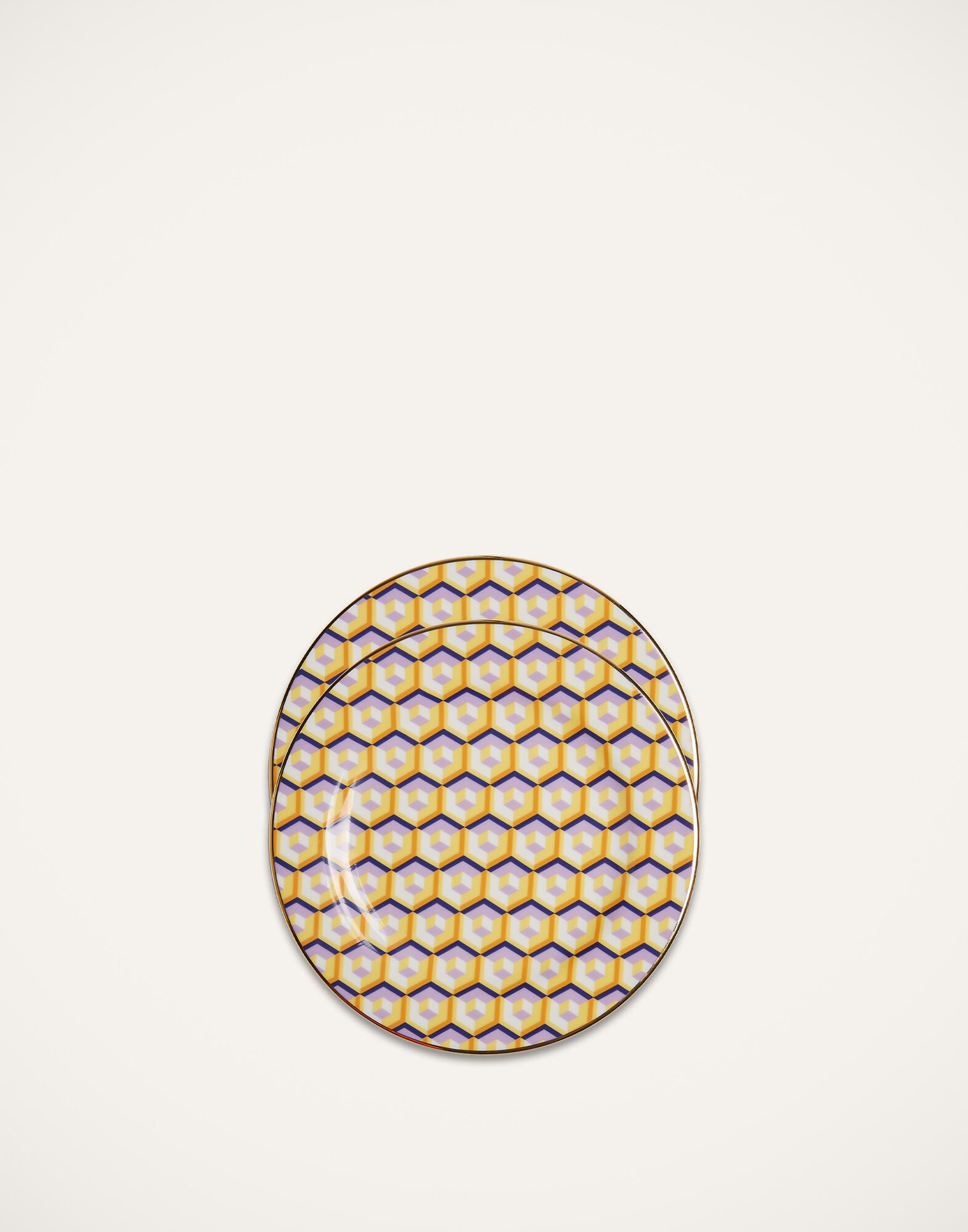 Dessert Plate Set of 2 La DoubleJ: Cubi Giallo DIS0048CER001