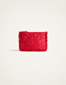 Hand Pochette La DoubleJ: Peony Red BAG0059JCQ111