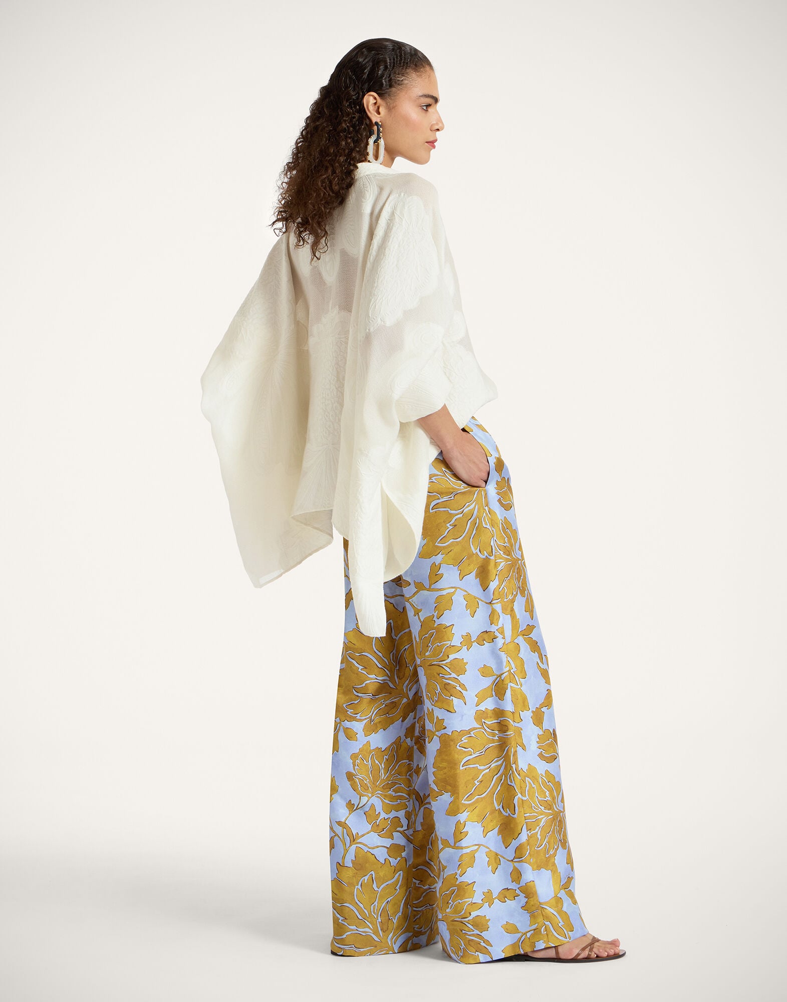 Palazzo Pants La DoubleJ: Tangle Light Blue Palazzo Pants La DoubleJ: Tangle Light Blue TRO0003SIL001