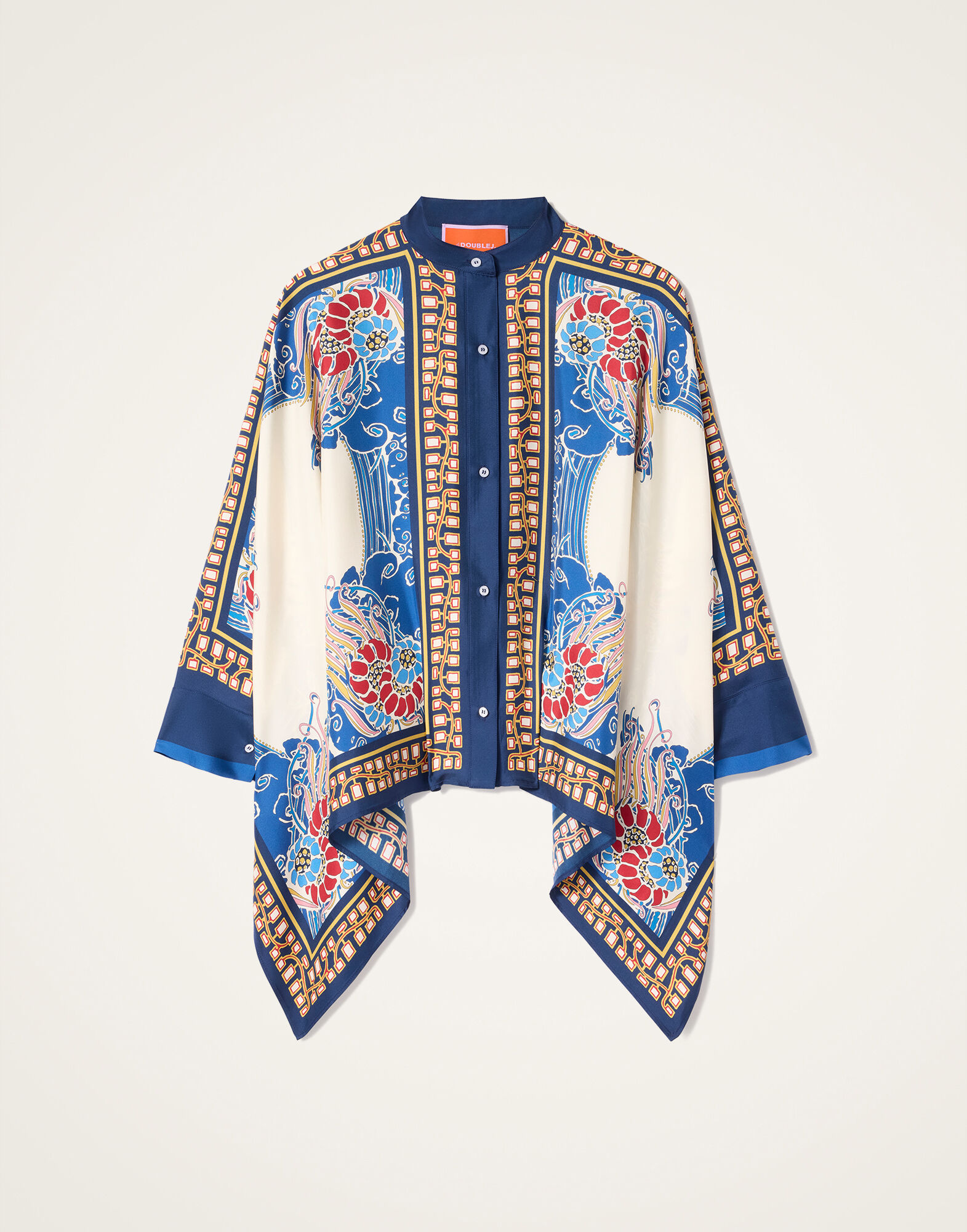 Foulard Shirt La DoubleJ: Lemuria Placée Blue Foulard Shirt La DoubleJ: Lemuria Placée Blue SHI0167LAC008