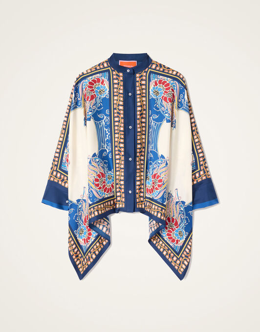 Foulard Shirt La DoubleJ: Lemuria Placée Blue Foulard Shirt La DoubleJ: Lemuria Placée Blue SHI0167LAC008