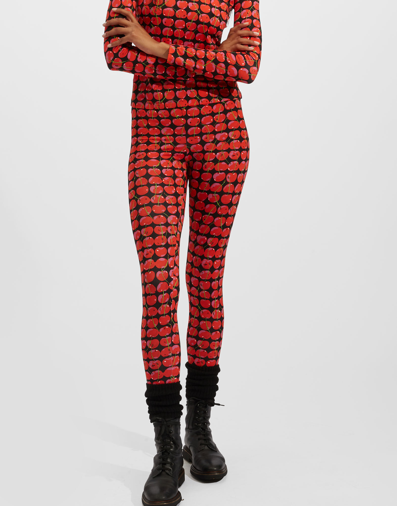 Leggings La DoubleJ: Black Cherries TRO0013JER005