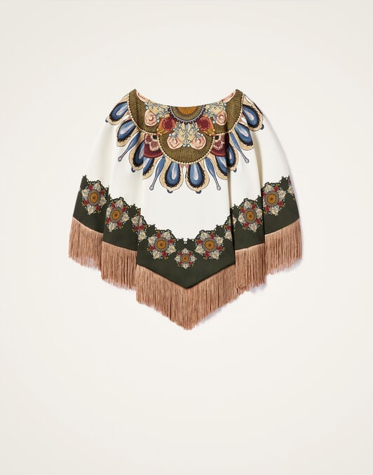 Reversible Mini Poncho La DoubleJ: Nucleus Placée Off White Reversible Mini Poncho La DoubleJ: Nucleus Placée Off White SCA0077VIS011