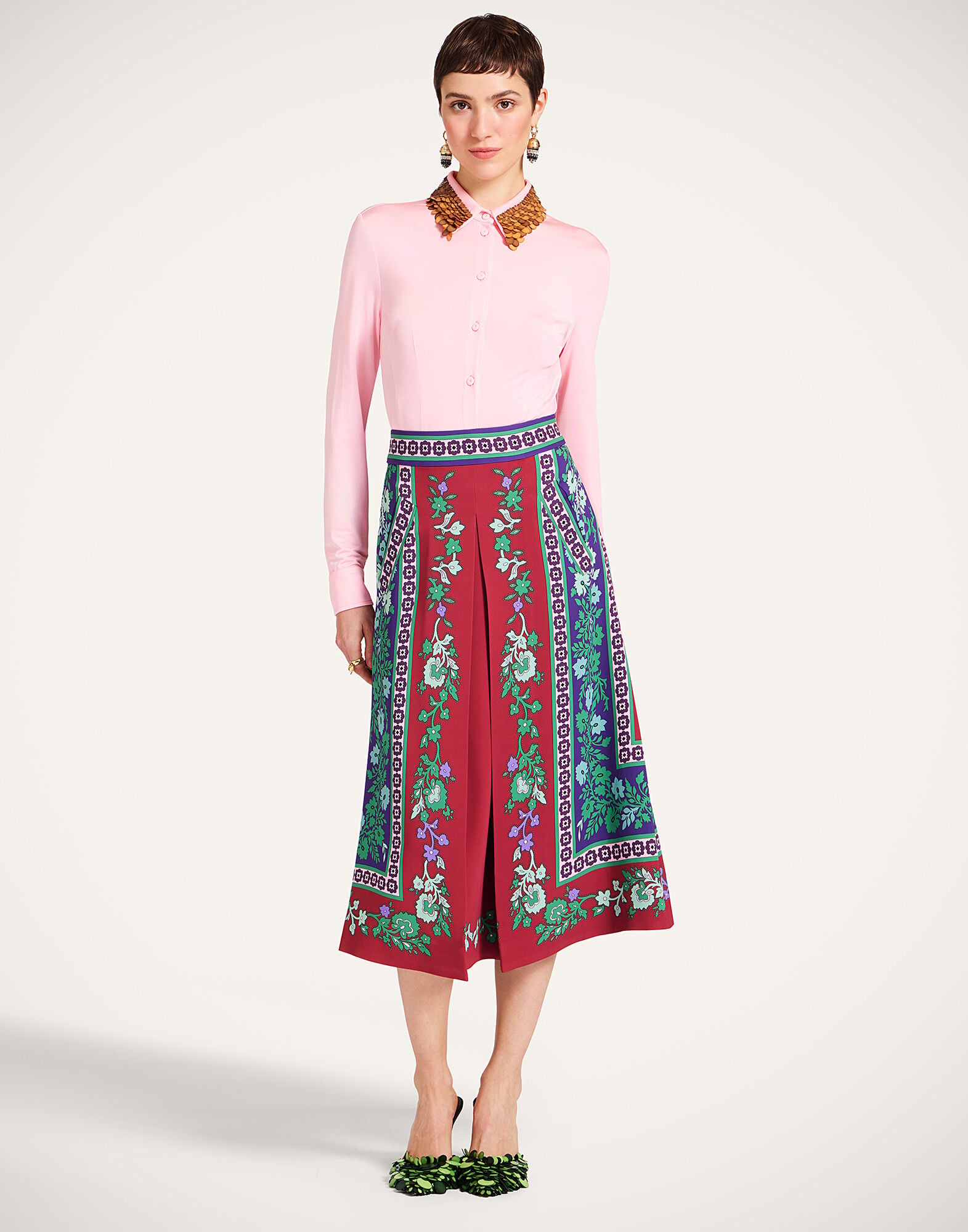 Santa Monica Skirt La DoubleJ: Regalia Placée Red Santa Monica Skirt La DoubleJ: Regalia Placée Red SKI0033VIS006