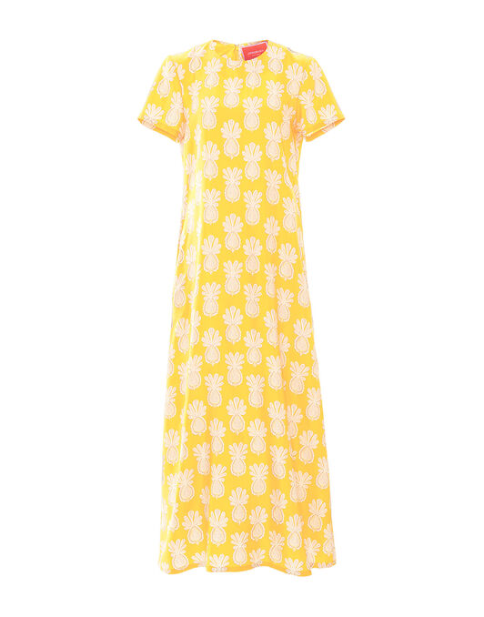 Swing Dress La DoubleJ: Pineapple Sunflower DRE0001SIL001