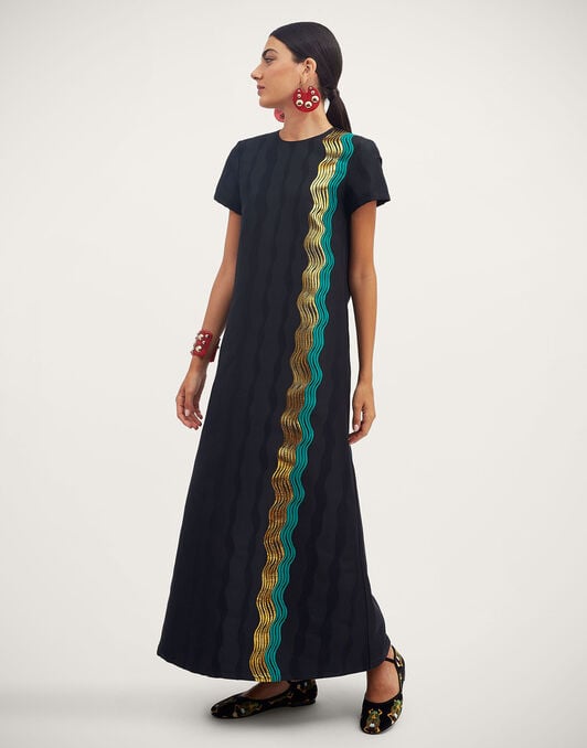 Super Swing Dress La DoubleJ: The Nile Black DRE0001JCQ081