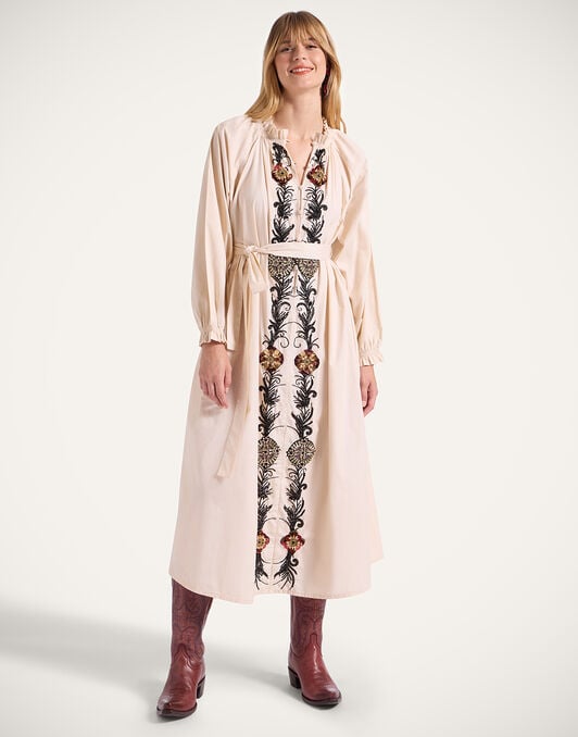 Cerere Shirt Dress La DoubleJ: Solid Pale Pink Cerere Shirt Dress La DoubleJ: Solid Pale Pink DRE0974COT082