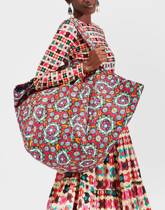 Reversible Tote La DoubleJ: Kaleidoscope Fuxia Reversible Tote LaDoubleJ: Kaleidoscope Fuxia BAG0022COT005