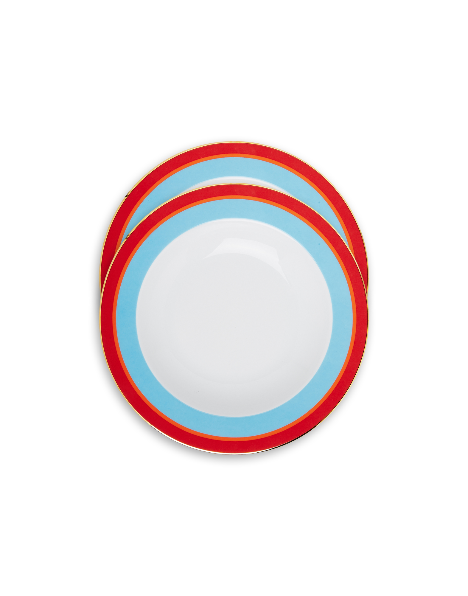 Soup Plates Set Of 2 La DoubleJ: Rainbow Azure Soup Plates Set Of 2 La DoubleJ: Rainbow Azure SOU0002CER001