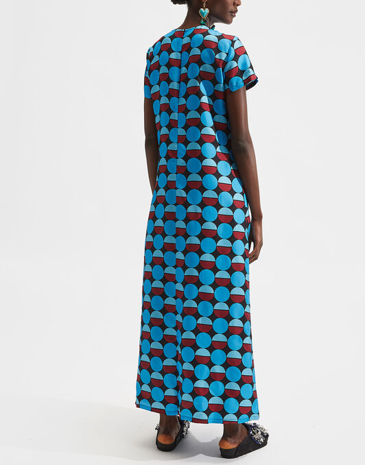 Swing Dress La DoubleJ: Sfere Azzurro Swing Dress LaDoubleJ: Sfere Azzurro DRE0001SIL001