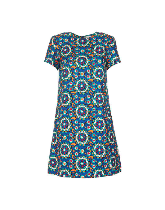 Mini Swing Dress La DoubleJ: Kaleidoscope Bluette Mini Swing Dress La DoubleJ: Kaleidoscope Bluette DRE0963SIL006