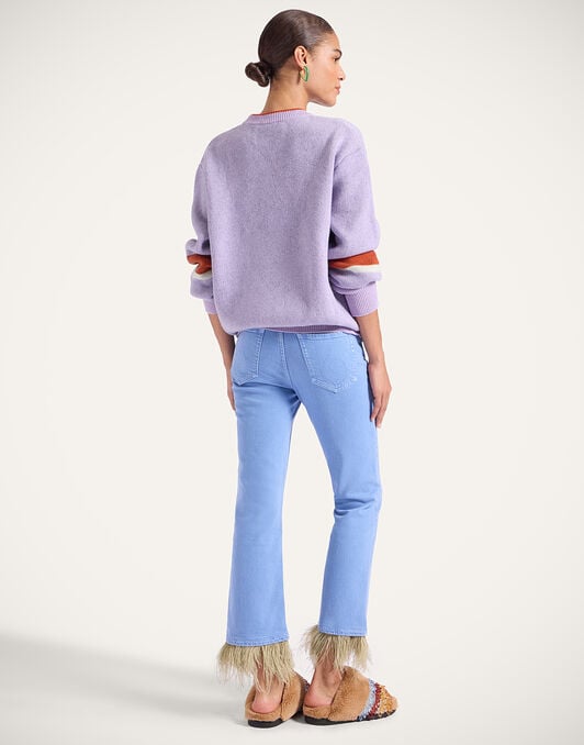 Fancy Crop Jeans (With Feathers) La DoubleJ: Light Blue TRO0108DEN001