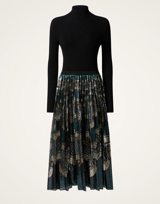 Moondance Knit Dress La DoubleJ: Frills Placée Dark Green Moondance Knit Dress La DoubleJ: Frills Placée Dark Green DRE1017KNI192