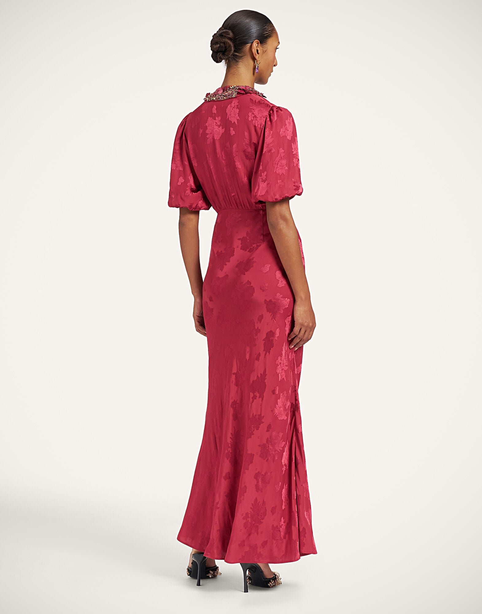 Marlene Dress La DoubleJ: Hibiscus Brick Red Marlene Dress La DoubleJ: Hibiscus Brick Red DRE1204JCQ154