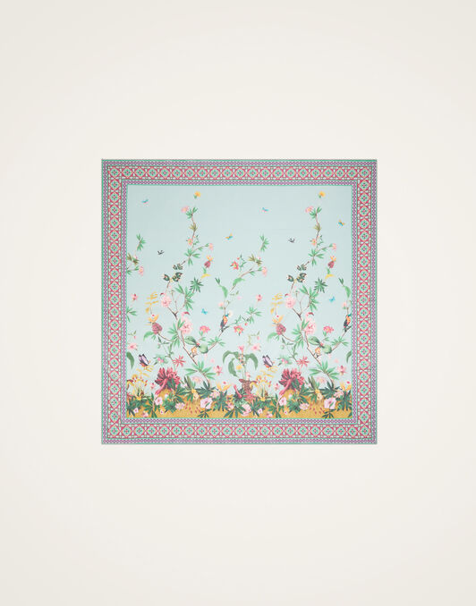 Pareo La DoubleJ: Zooflora Placée Light Blue SCA0051COT021