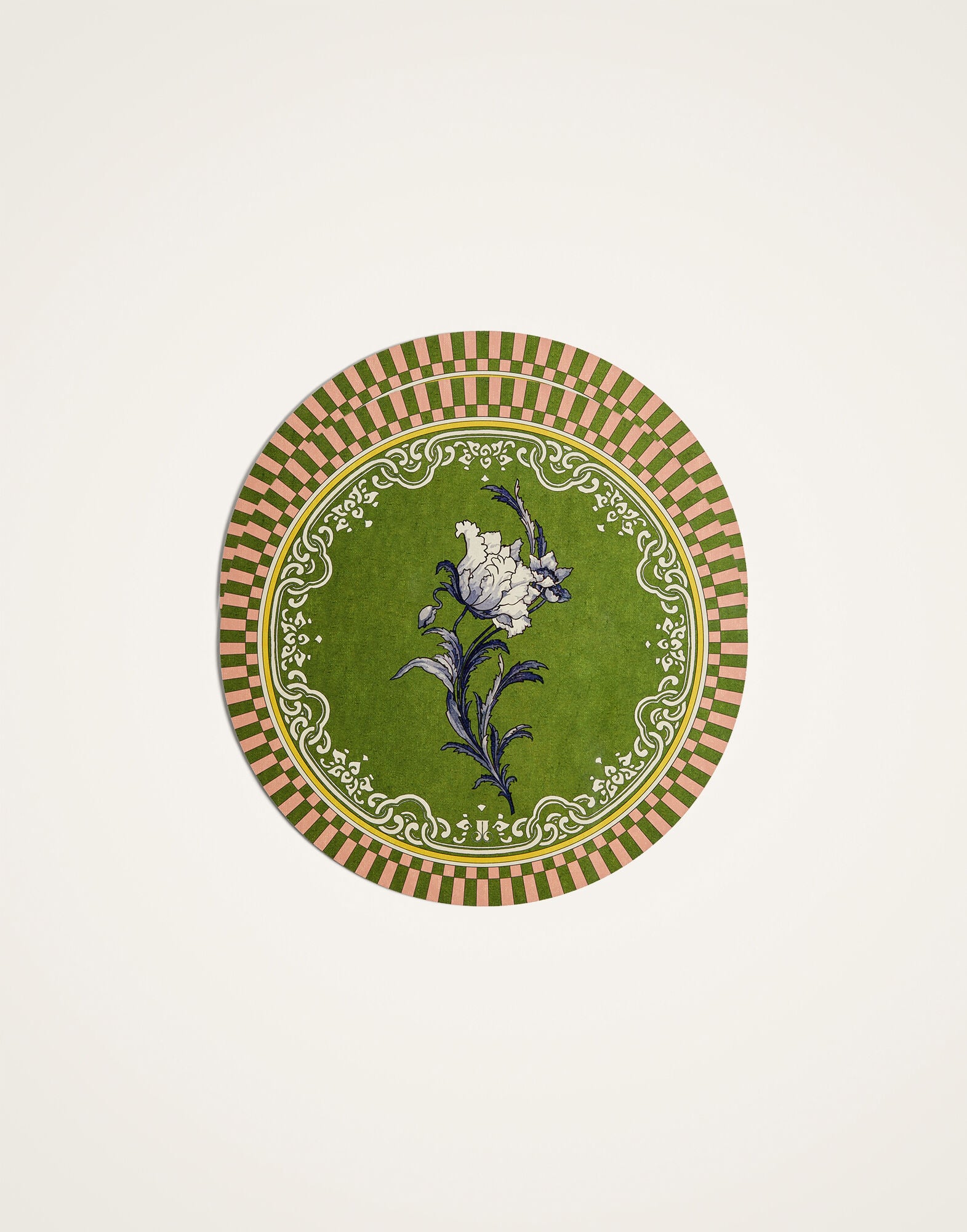 Disk Placemats Set Of 2 La DoubleJ: Nymph Bloom Fiesole Green Disk Placemats Set Of 2 La DoubleJ: Nymph Bloom Fiesole Green PMT0032CRK001