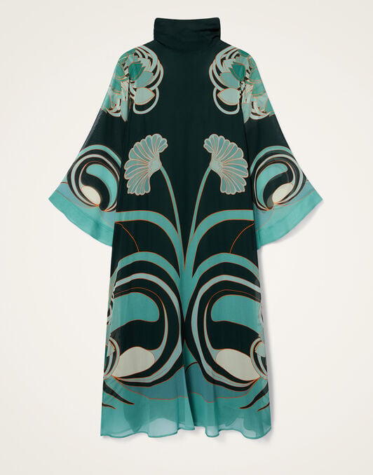 Magnifico Midi Dress La DoubleJ: Blooming Tulip Placée Dark Green Magnifico Midi Dress La DoubleJ: Blooming Tulip Placée Dark Green DRE0788SIL028