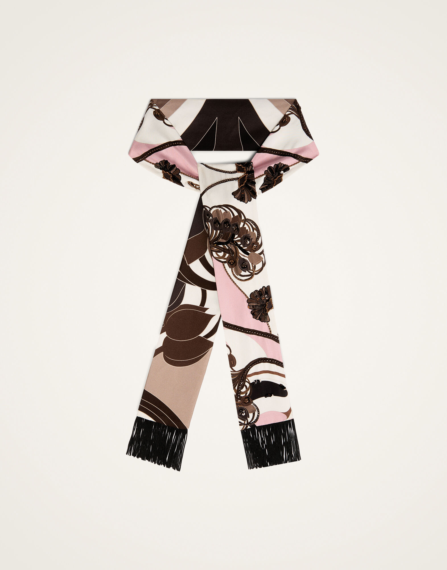 Skinny Scarf La DoubleJ: Ambrosia Placée Pale Pink Skinny Scarf La DoubleJ: Ambrosia Placée Pale Pink SCA0098SIL006