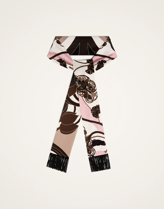 Skinny Scarf La DoubleJ: Ambrosia Placée Pale Pink Skinny Scarf La DoubleJ: Ambrosia Placée Pale Pink SCA0098SIL006