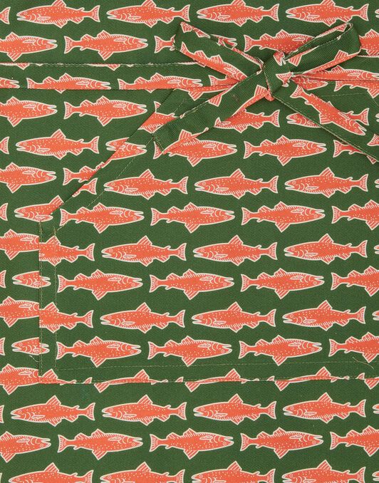 Apron La DoubleJ: Como Fish Green Apron La DoubleJ: Como Fish Green APR0002COT018