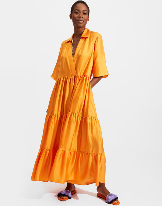 The J Dress La DoubleJ: Solid Orange DRE0435SIL001