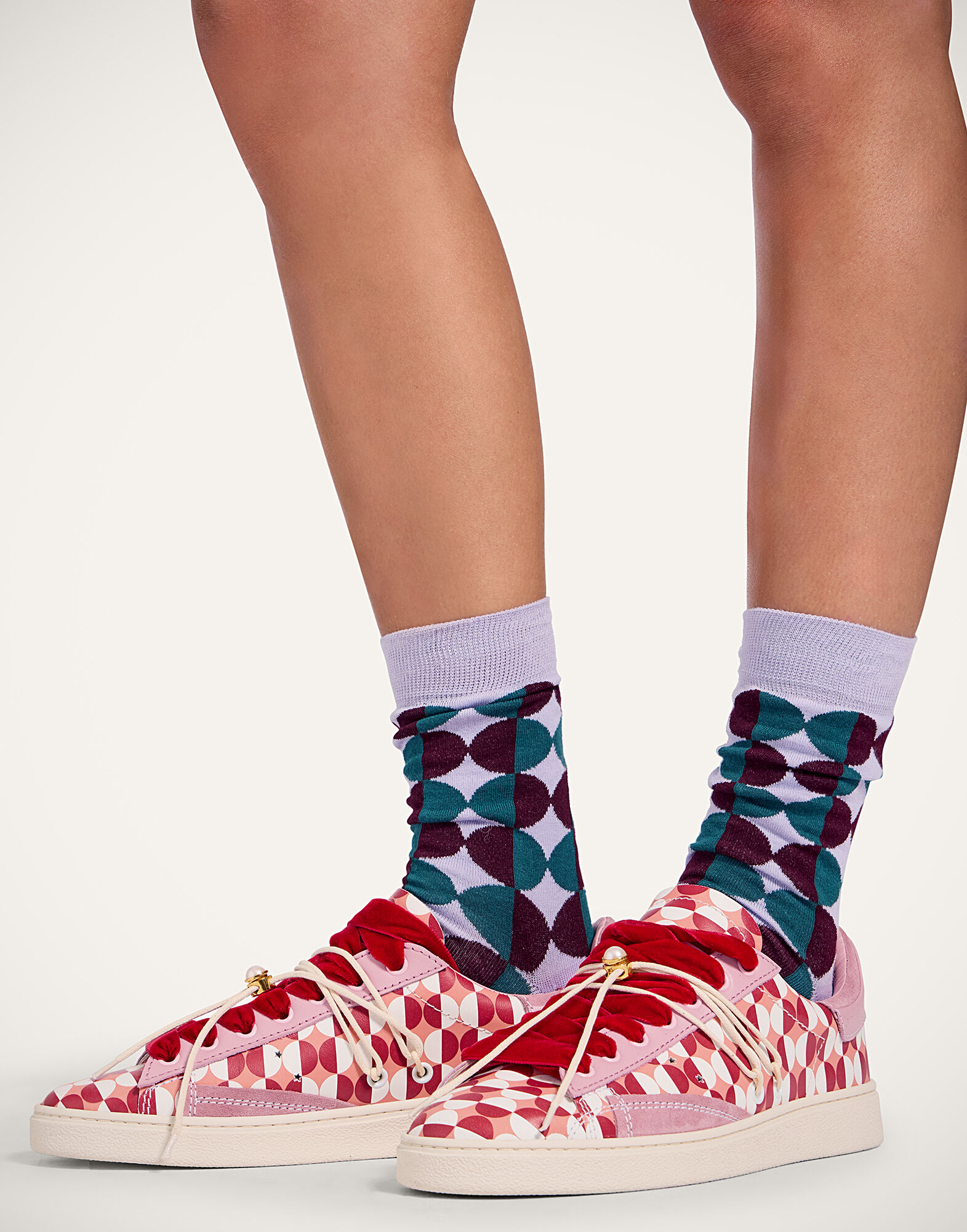 All Time Socks La DoubleJ: Sfere Lilac SOC0016COT083