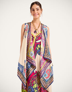 Scarf Gilet La DoubleJ: Lemuria Placée Blue SCA0100SIL006