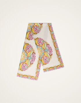 Scarf (70X180) La DoubleJ: Florette Placée Fuchsia SCA0097MOS001