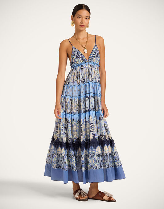 Nymph Dress La DoubleJ: Cocoon Placée Blue DRE1105COT093