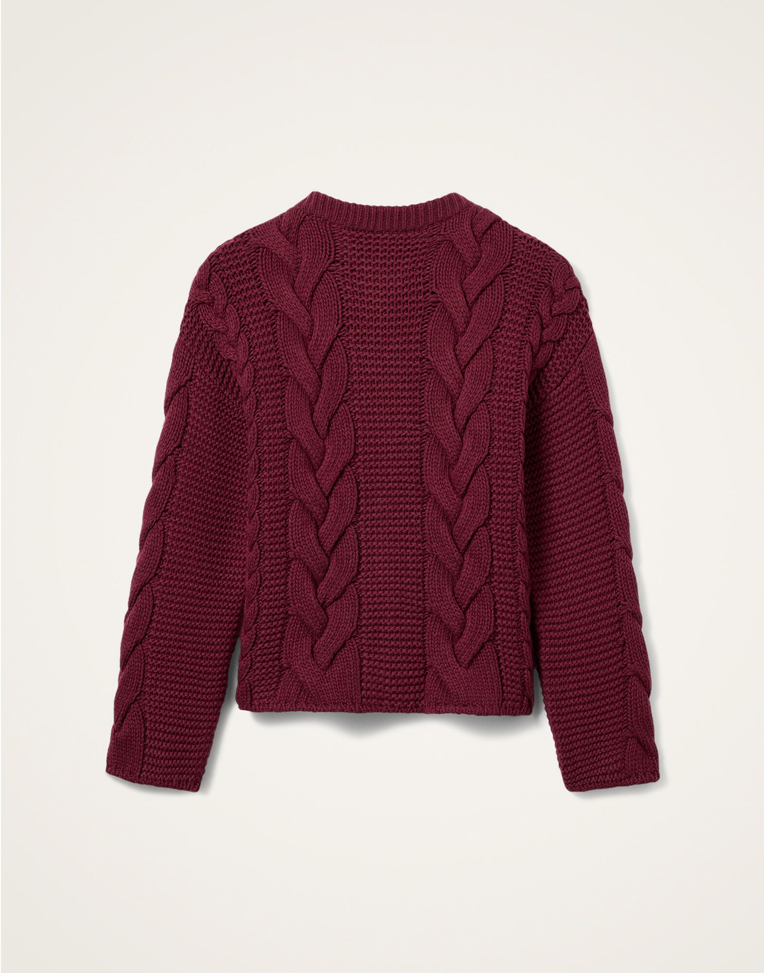 Portrait Cardigan La DoubleJ: Solid Burgundy PUL0211KNI120