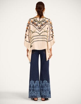 The Cropped Flare Jean La DoubleJ: Cocoon Placée Indigo TRO0202DEN015