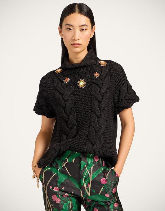 Portrait Top La DoubleJ: Solid Black PUL0204KNI120