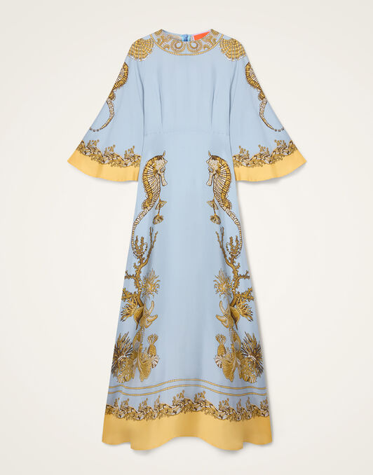 Long Sorella Dress La DoubleJ: Oceania Placée Light Blue Long Sorella Dress La DoubleJ: Oceania Placée Light Blue DRE0923SIL026