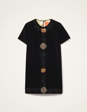 Mini Swing Dress La DoubleJ: Solid Black DRE0976VEL011