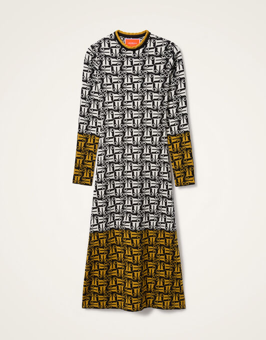 Knit Swing Dress La DoubleJ: Black & White DRE1019KNI191