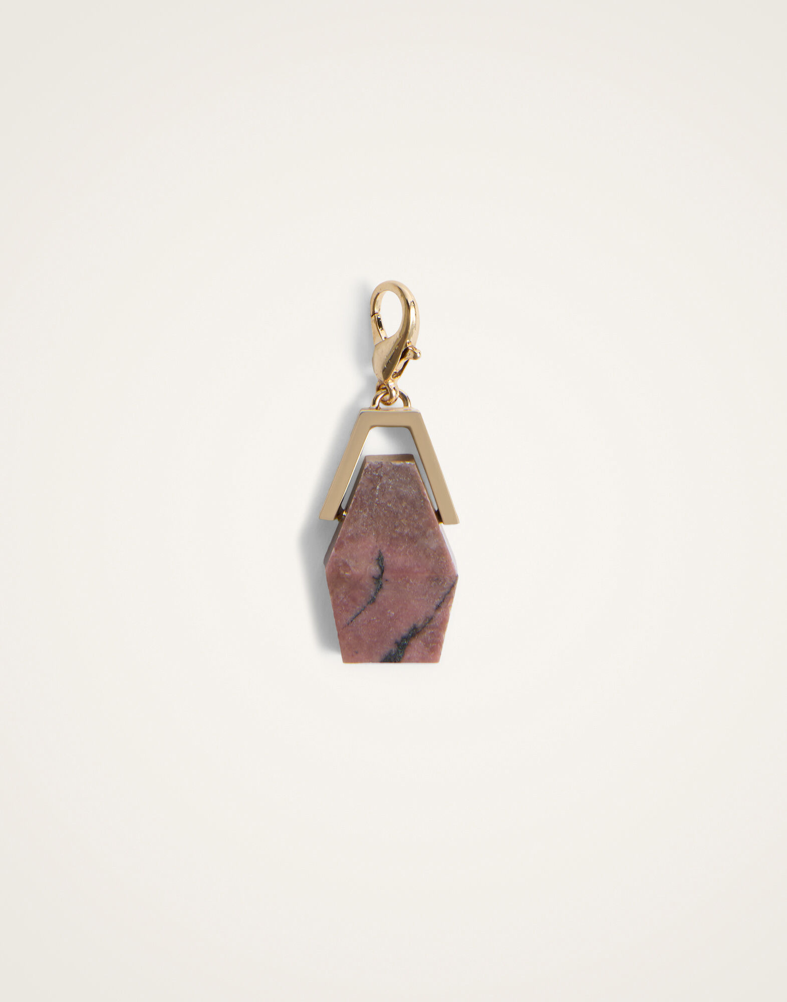 Portal Charm La DoubleJ: 24K Gold Plate & Rhodonite Portal Charm La DoubleJ: 24K Gold Plate & Rhodonite CHM0027BRA003