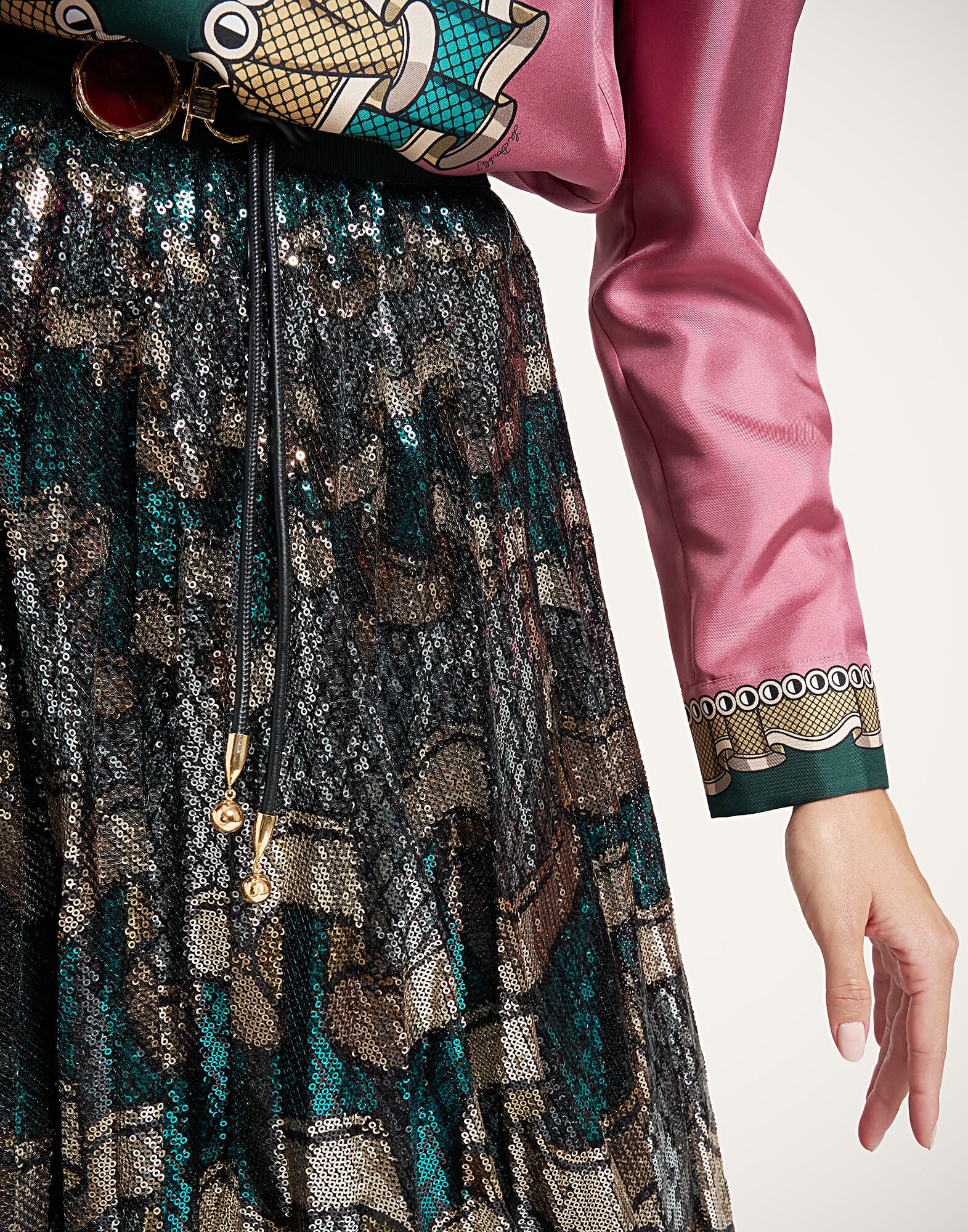 Accordion Skirt La DoubleJ: Frills Placée Dark Green Accordion Skirt La DoubleJ: Frills Placée Dark Green SKI0183PAI023