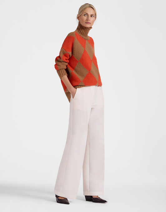 Argyle Sweater La DoubleJ: Camel/Orange Argyle Sweater La DoubleJ: Camel/Orange PUL0091KNI064