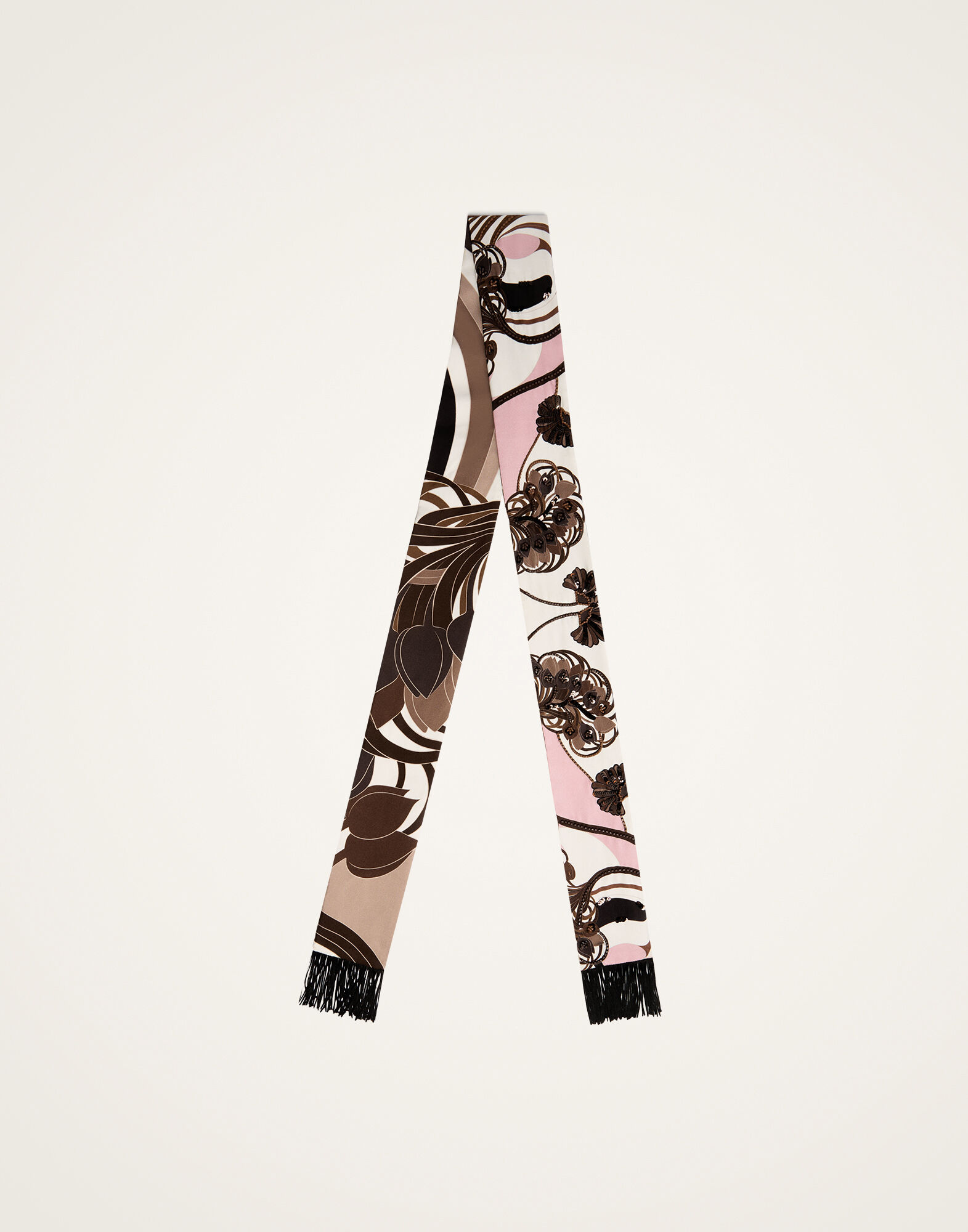 Skinny Scarf La DoubleJ: Ambrosia Placée Pale Pink Skinny Scarf La DoubleJ: Ambrosia Placée Pale Pink SCA0098SIL006