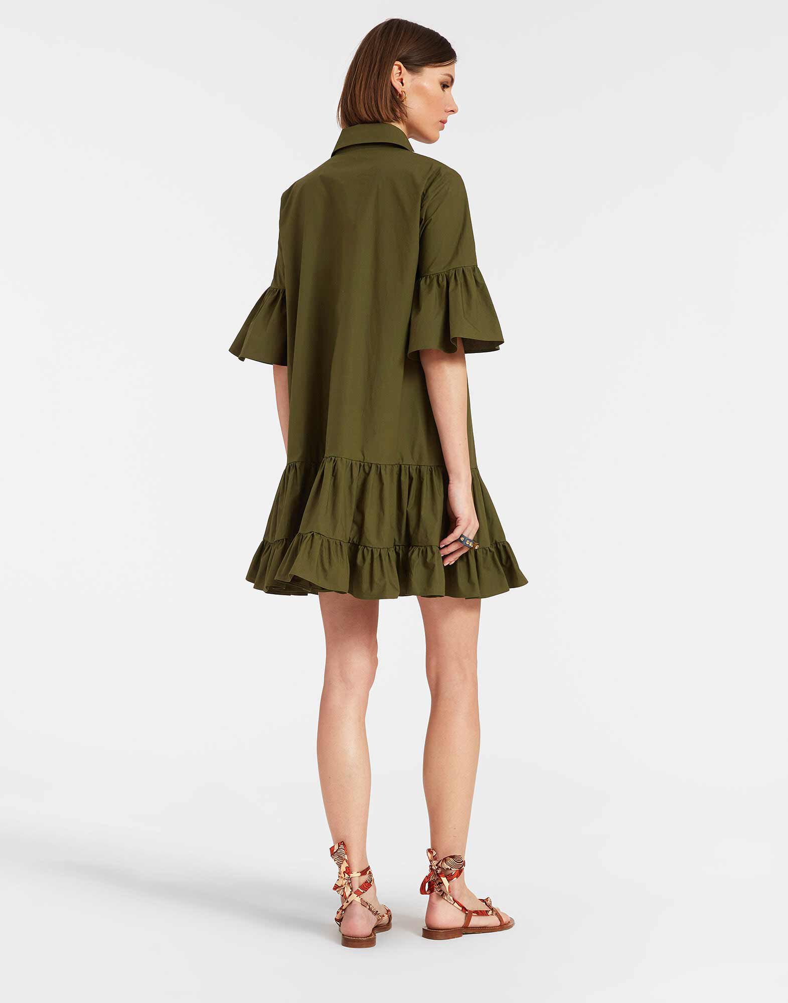 Choux Dress La DoubleJ: Solid Camouflage DRE0754COT043