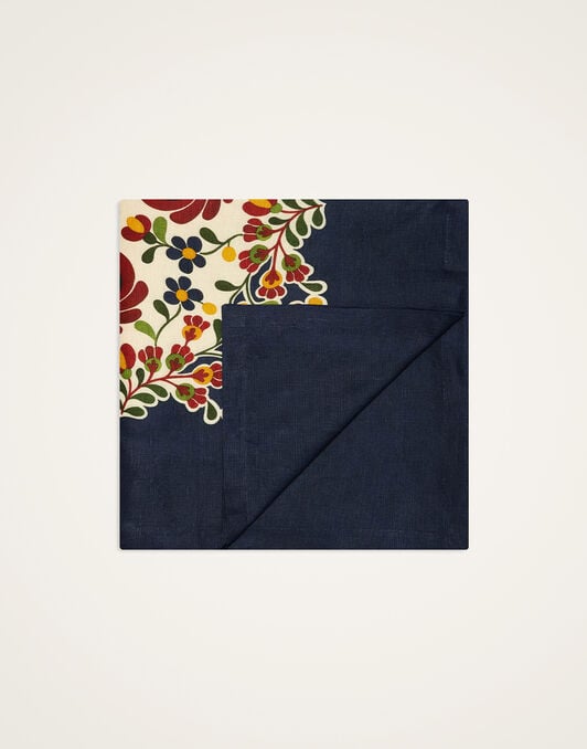 Large Tablecloth La DoubleJ: Windflower Placée Bordeaux TBC0018LIN008