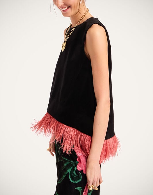 La Scala Top La DoubleJ: Solid Black La Scala Top La DoubleJ: Solid Black TOP0013VEL011