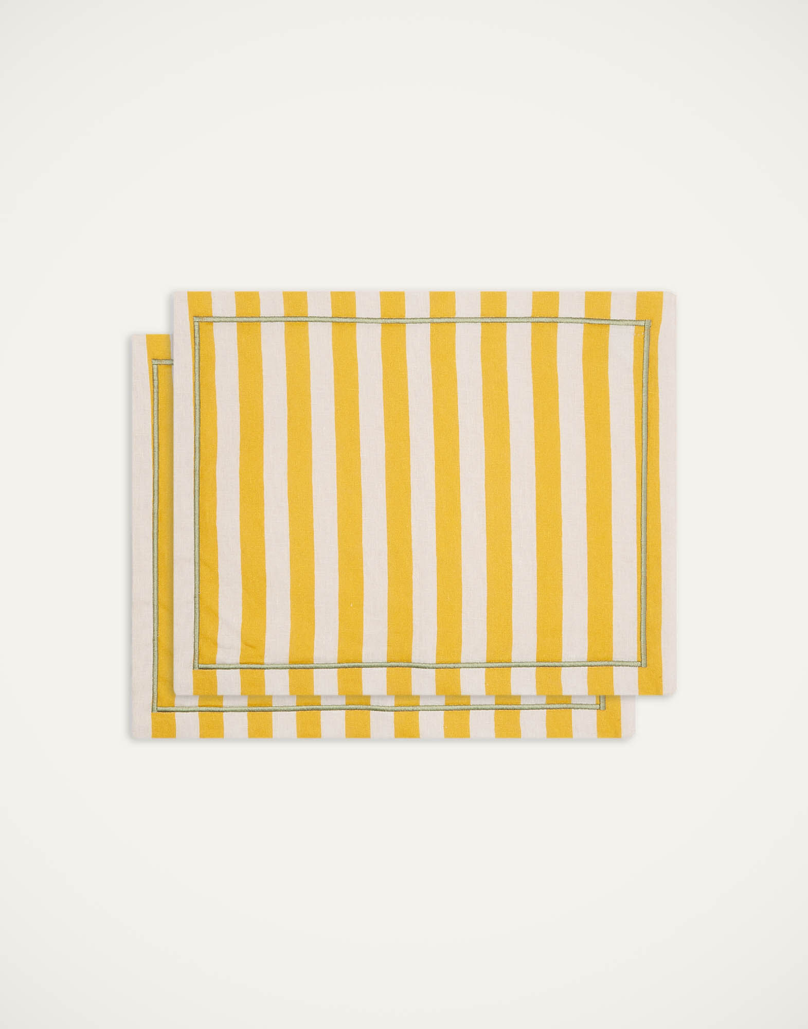 Placemat Set Of 2 La DoubleJ: Riviera Giallo Placemat Set Of 2 La DoubleJ: Riviera Giallo TBM0010LIN001