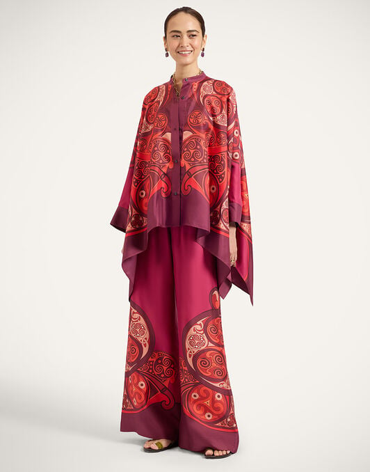Palazzo Pants La DoubleJ: Alchemy Placée Dark Red Palazzo Pants La DoubleJ: Alchemy Placée Dark Red TRO0026SIL001