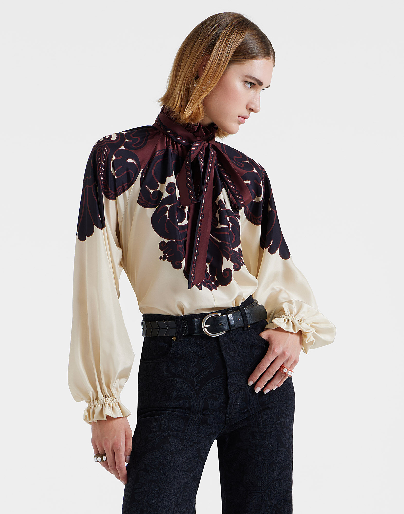 Cerere Blouse La DoubleJ: Corsini Placée Cream Cerere Blouse La DoubleJ: Corsini Placée Cream SHI0086SIL009