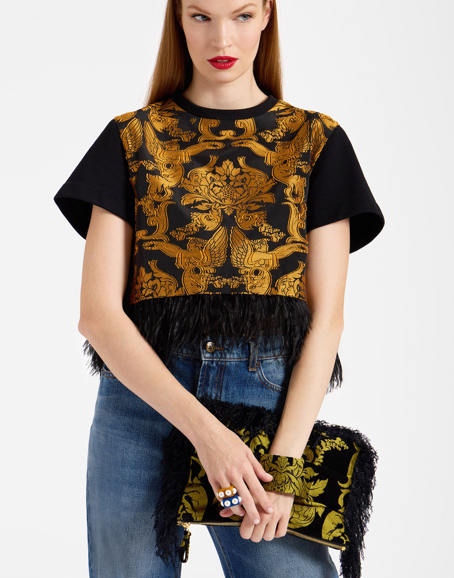 Party Pochette La DoubleJ: Cherubs Black Party Pochette La DoubleJ: Cherubs Black BAG0069JCQ085