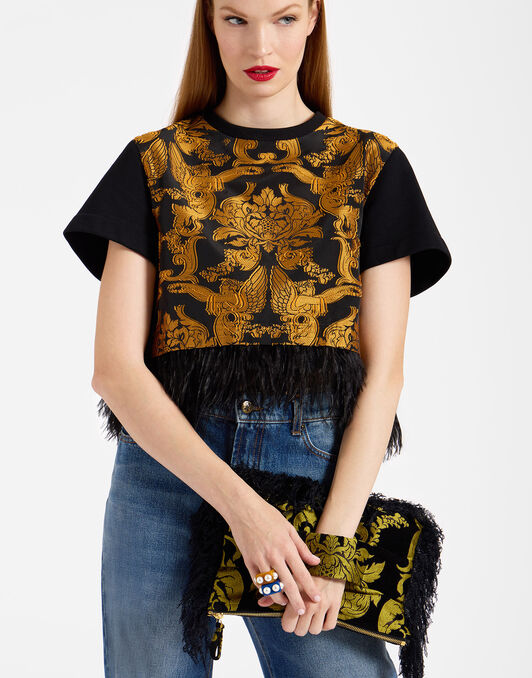 Party Pochette La DoubleJ: Cherubs Black Party Pochette La DoubleJ: Cherubs Black BAG0069JCQ085