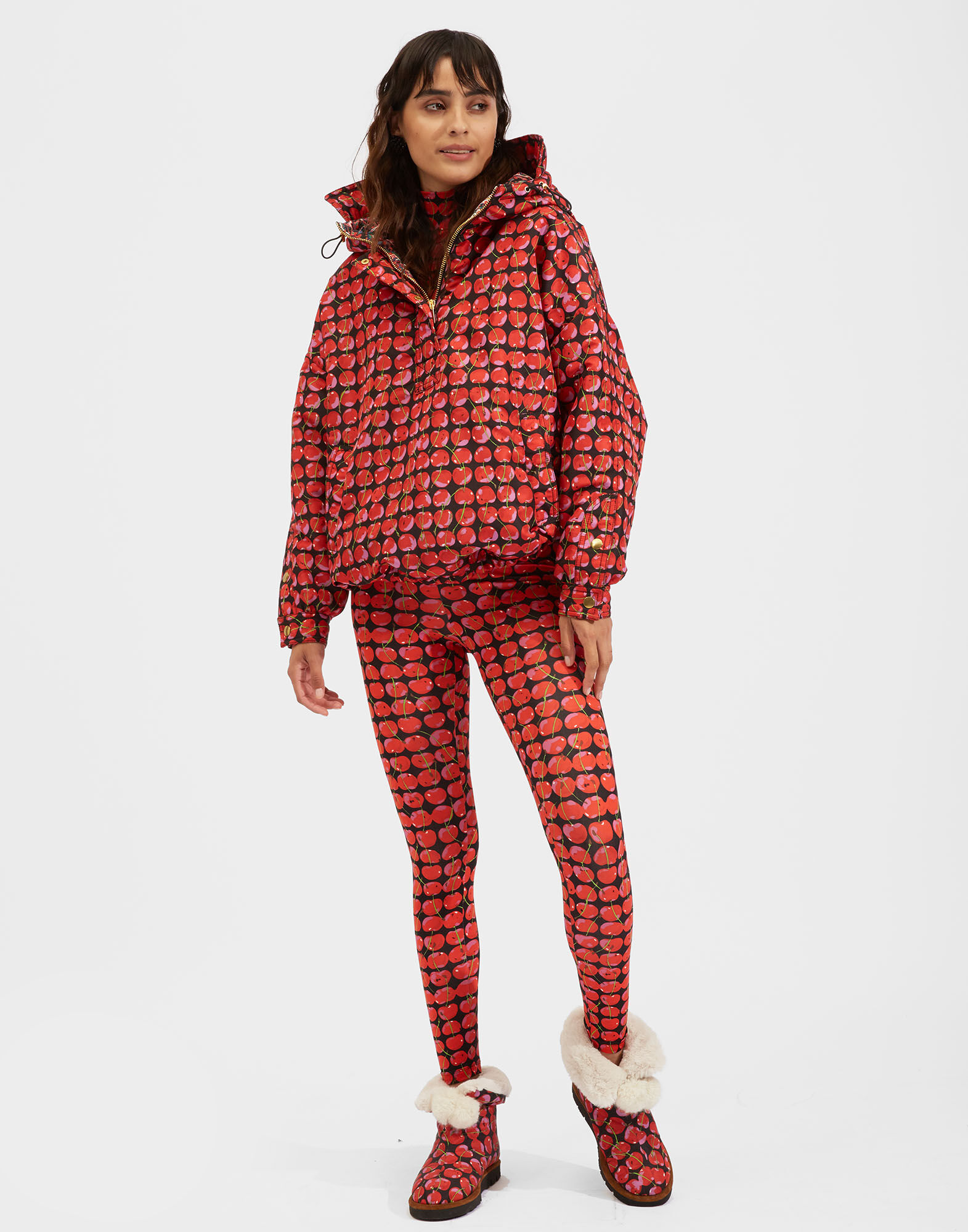Anorak Jacket La DoubleJ: Black Cherries Anorak Jacket La DoubleJ: Black Cherries DOW0009FAI001