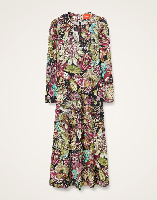 Long Sleeve Swing Dress La DoubleJ: Fun-Gi Green Long Sleeve Swing Dress La DoubleJ: Fun-Gi Green DRE0831JER027