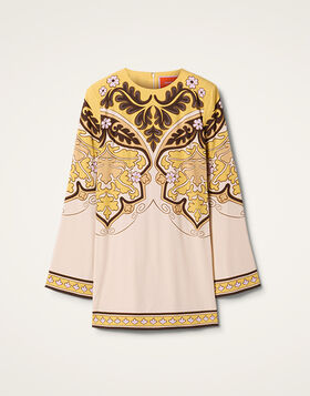 Mini Supreme Swing Dress La DoubleJ: Spells Placée Yellow DRE0619VIS011
